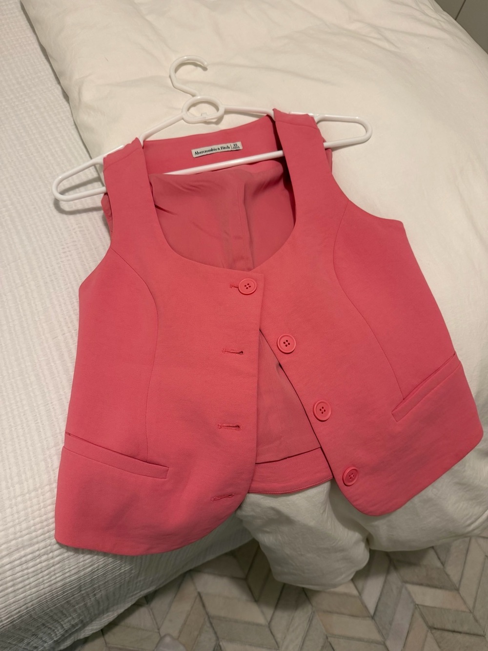 Abercrombie & Fitch Coral Pink Tailored Women's Vest